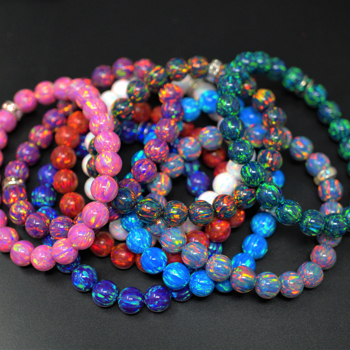 Opal Bracelet - Rainbow Opal Beaded Bracelet - Opal Jewelry – The Opal  Dealer