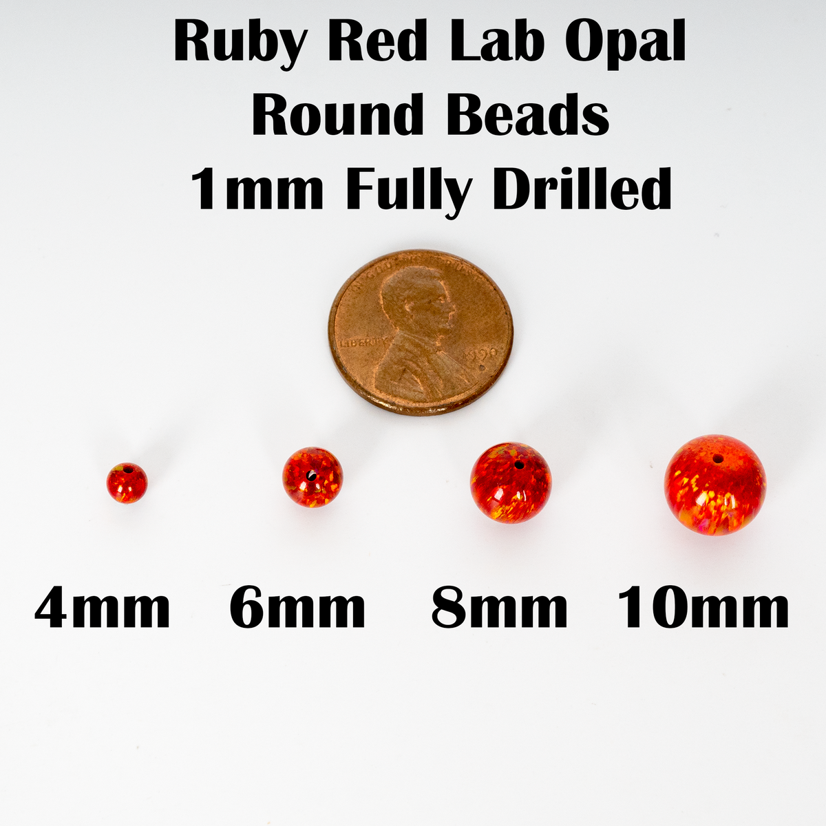 Opal Craft Beads - Ruby Red Opal Beads - Jewelry Making & Crafts