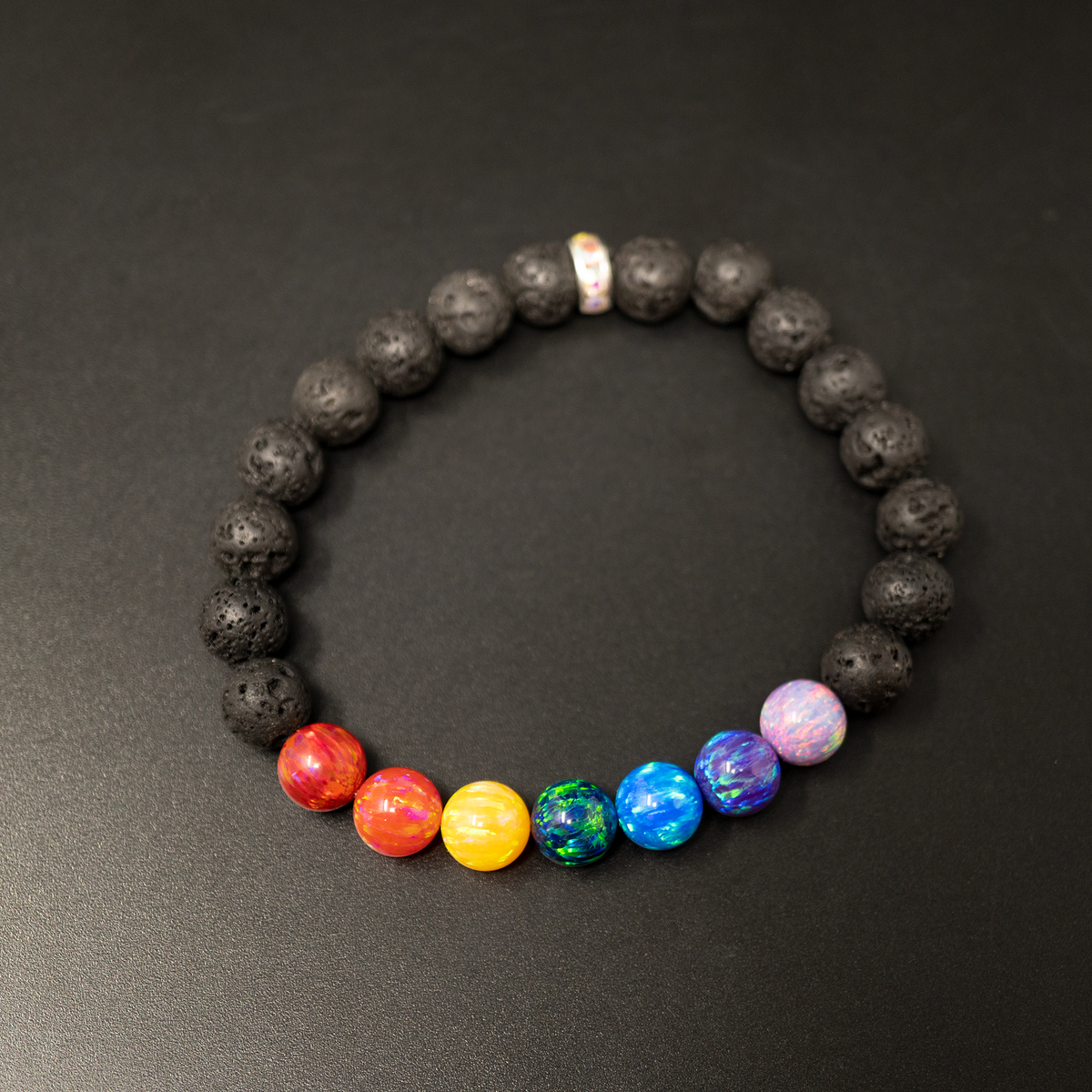 Round Beaded Bracelet - Lava - The Shop at Bok