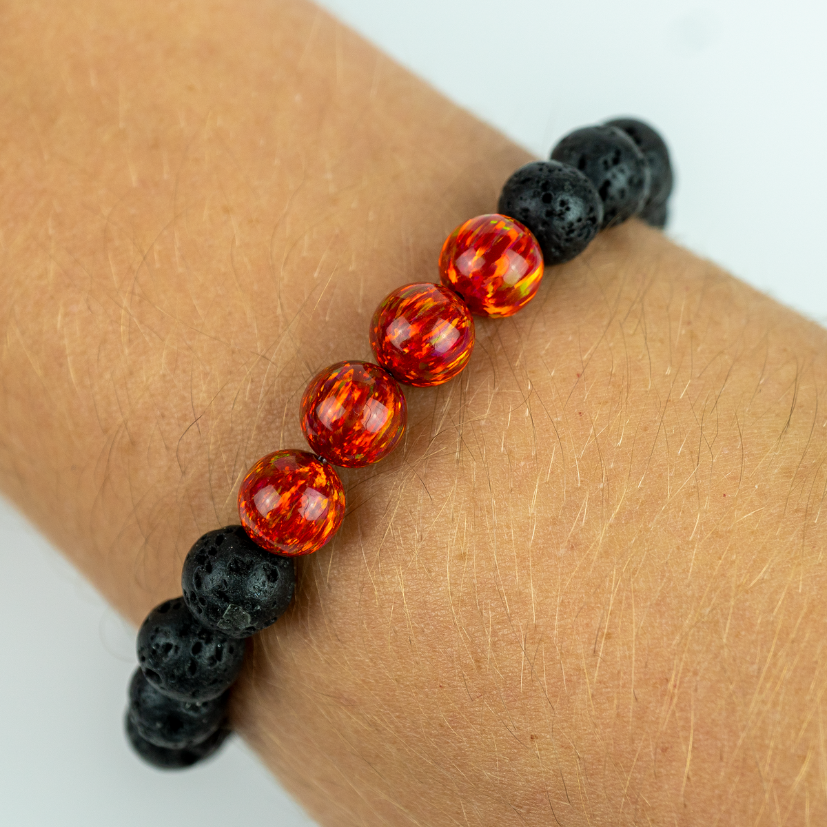 Red Jade Bracelet Stretch / Large (8 Inches)