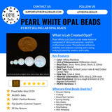 Pearl White Opal Craft Beads