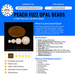Peach Fuzz Opal Craft Beads