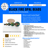 Black Fire Opal Craft Beads