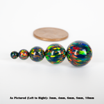 Black Fire Opal Craft Beads