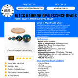 Black Rainbow Opalescence Craft Beads