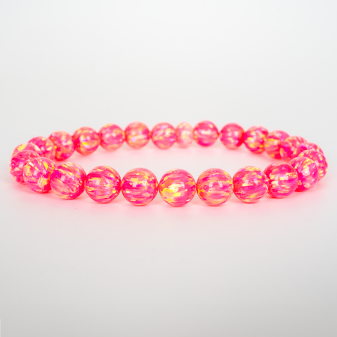 Bubblegum Opal Beaded Bracelet - New Design