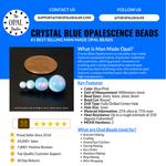 Crystal Blue Opalescence Craft Beads