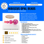 Hibiscus Opal Craft Beads