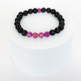 Hibiscus Opal & Lava Stone Beaded Bracelet