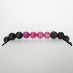 Hibiscus Opal & Lava Stone Beaded Bracelet