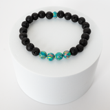 Jade Opal & Lava Stone Beaded Bracelet