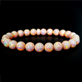 Peach Fuzz Opal Beaded Bracelet - New Design