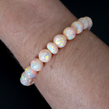 Peach Fuzz Opal Beaded Bracelet - New Design