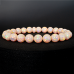 Peach Fuzz Opal Beaded Bracelet - New Design