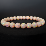 Peach Fuzz Opal Beaded Bracelet - New Design