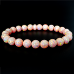 Peach Fuzz Opal Beaded Bracelet - New Design