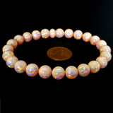 Peach Fuzz Opal Beaded Bracelet - New Design