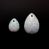 Pearl White Faceted Pear Cut Opal Cabochon