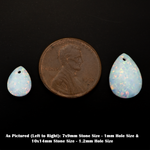 Pearl White Faceted Pear Cut Opal Cabochon