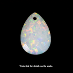 Pearl White Faceted Pear Cut Opal Cabochon