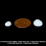 Pearl White Faceted Pear Cut Opal Cabochon