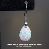 Pearl White Faceted Pear Cut Opal Cabochon