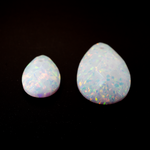 Pearl White Faceted Pear Cut Opal Cabochon