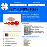 Ruby Red Opal Craft Beads