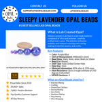 Sleepy Lavender Opal Craft Beads