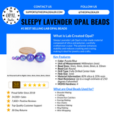 Sleepy Lavender Opal Craft Beads