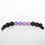 Ultra Violet Opal & Lava Stone Beaded Bracelet - New Design