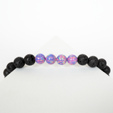 Ultra Violet Opal & Lava Stone Beaded Bracelet - New Design