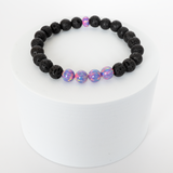 Ultra Violet Opal & Lava Stone Beaded Bracelet - New Design