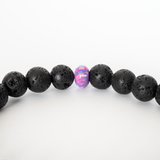 Ultra Violet Opal & Lava Stone Beaded Bracelet - New Design