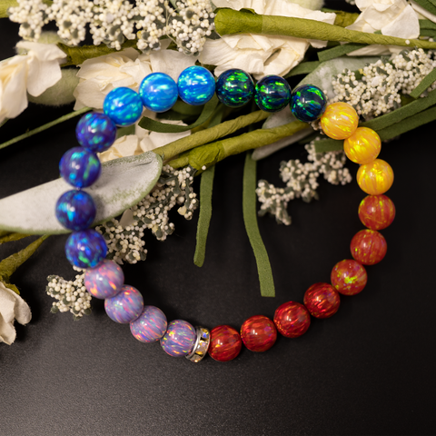 Beaded Bracelet - Rainbow Color Beads